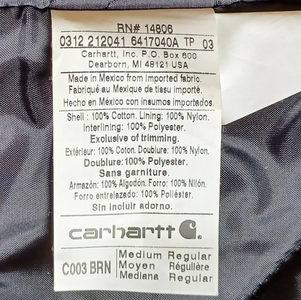 Carhartt C003 Hip Length Insulated Chore Jacket Coat Work Outdoors Farmcore - Picture 7 of 13